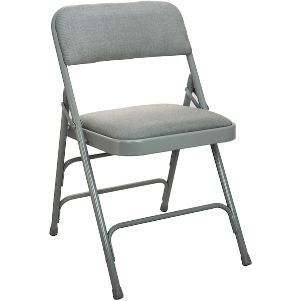 Flash Furniture 2PK Grey Padded Metal Folding Chair-1" Fabric Seat, 2PK DPI903F-GG-2 - main